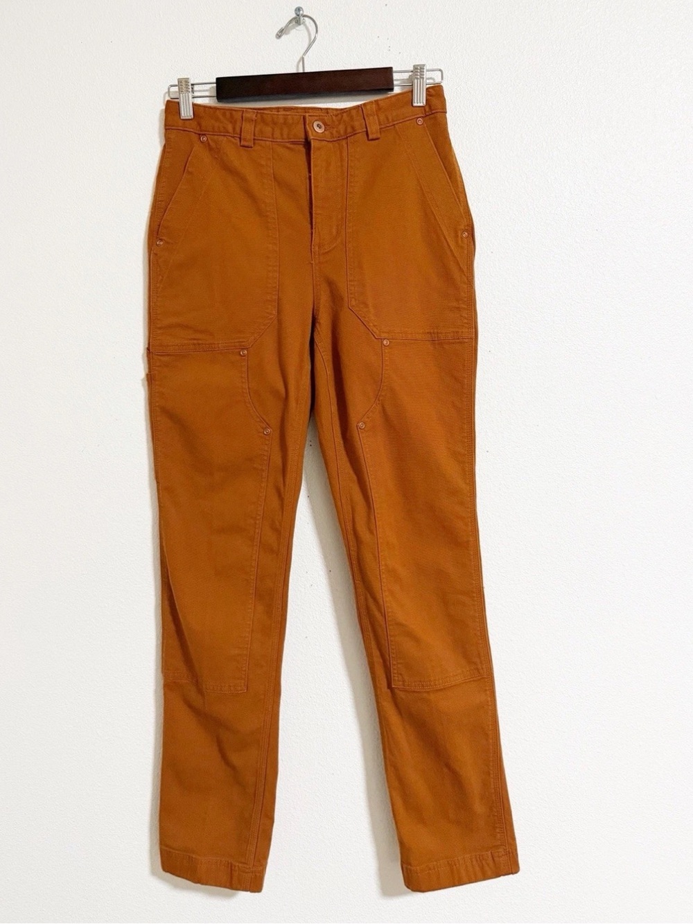 Duluth Trading Co Flex Fire Hose Slim Leg Canvas Pants Rust Size 6